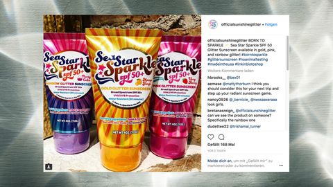 Neuer Festival-Trend?: Der Traum aller Einhorn-Fans: Es gibt jetzt Sonnencreme, die glitzert
