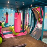 Ein nachgebautes Fitness-Studio