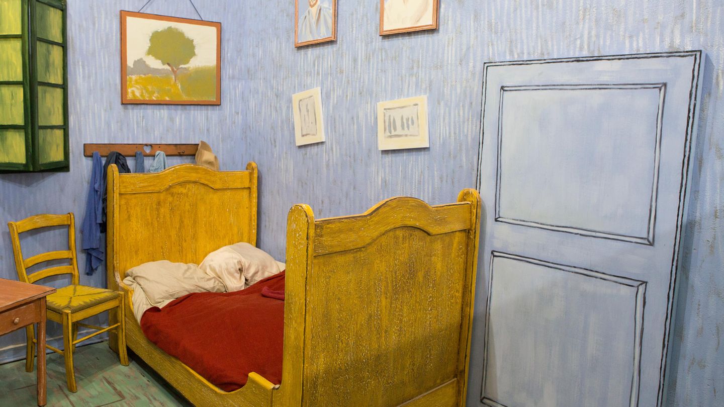 Im Museum steht ein nachgebautes Schlafzimmer von Van Gogh