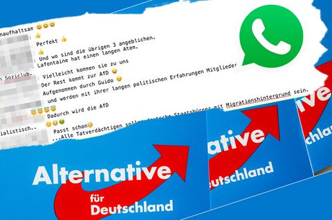 AfD-Whatsapp-Gruppe mit entlarvenden Posts