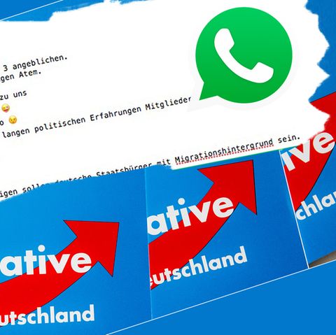 AfD-Whatsapp-Gruppe mit entlarvenden Posts