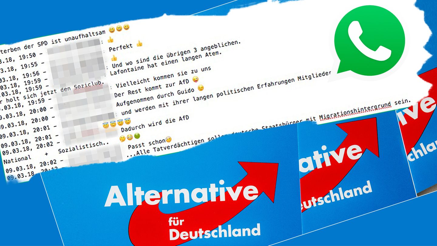 AfD-Whatsapp-Gruppe mit entlarvenden Posts