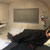 Innen ist es gemütlich aber nicht geräumig.