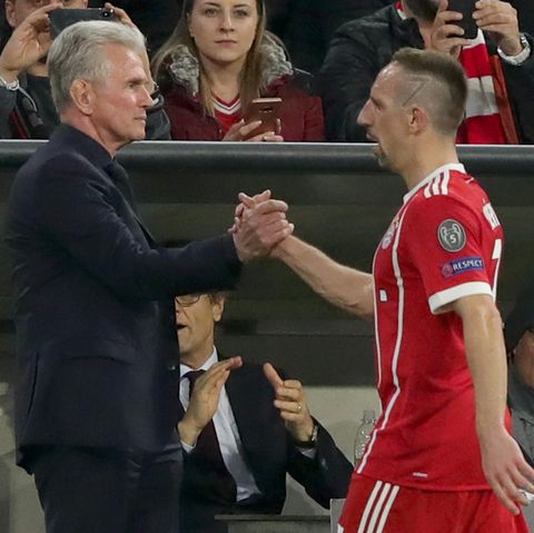 Franck Ribéry mit Bayern-Coach Jupp Heynckes