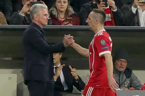 Franck Ribéry mit Bayern-Coach Jupp Heynckes