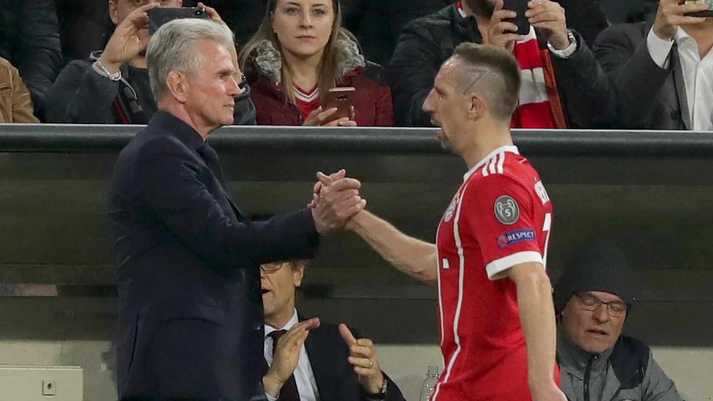 Franck Ribéry mit Bayern-Coach Jupp Heynckes