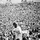 Menschen Menge beim Woodstock Festival
