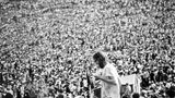 Menschen Menge beim Woodstock Festival