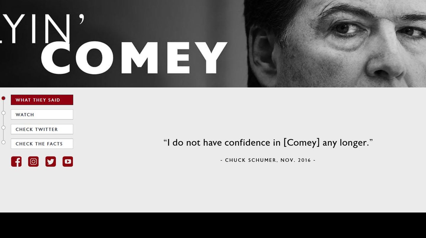Republikaner-Seite "Lyincomey.com"