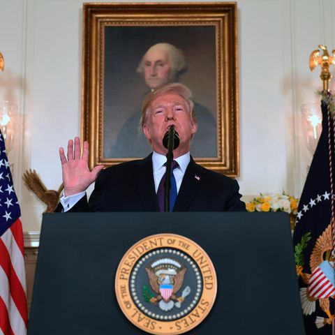 Donald Trump spricht im Diplomatic Reception Room