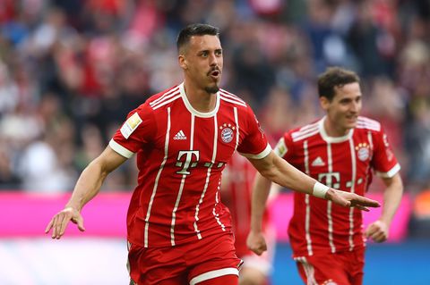Sandro Wagner traf am 30. Spieltag der Fußball-Bundesliga gegen Borussia Mönchengladbach zwei Mal für den FC Bayern München
