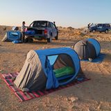 Mit im Programm der VW Amarok Adventure Tour 2018: Zelten auf dem Salmah Plateau