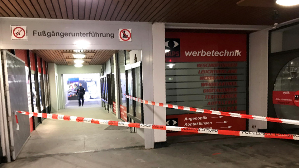 Eine Fußgängerunterführung in der Innenstadt von Passau