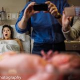 Menschen Fotografiere ein Neugeborenes