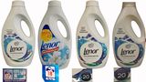 April 2018: Mogelpackung des Monats April: Vier unterschiedliche Lenor-Flaschen fand die Verbraucherzentrale Hamburg im Handel. Die neueste (links) reicht nur noch für 17 statt 20 Waschladungen - bei gleicher UVP. Die Kunden sollen zudem wegen geänderter Inhaltsstoffe nur noch 55 statt bisher 70 Milliliter pro Ladung verwenden. Wer das nicht mitbekommt, macht die Flasche noch schneller leer. Unterm Strich bleibt beim Kunden viel Verwirrung.