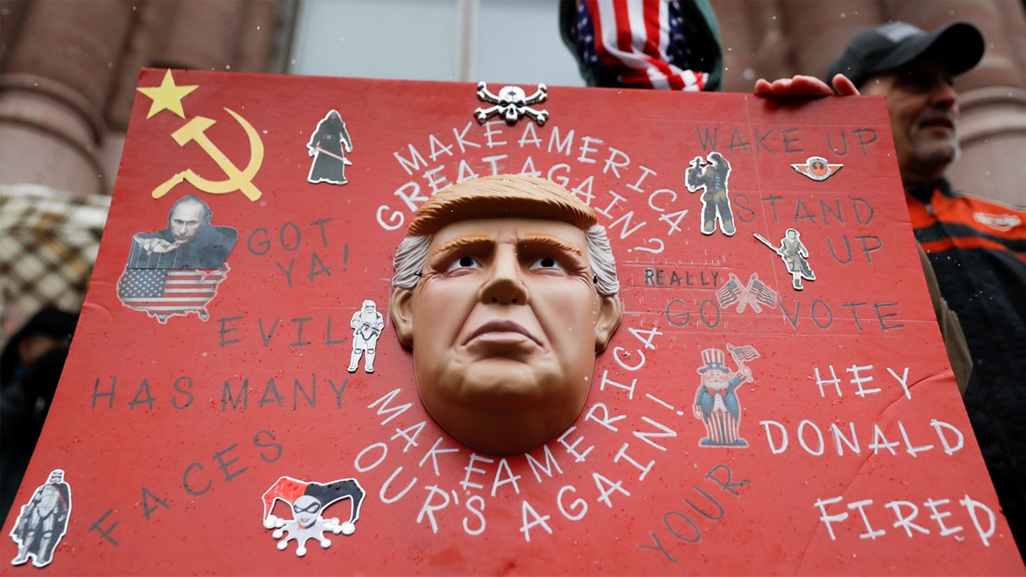 Anti-Trump-Plakat beim "March for our Lives"