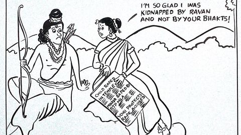 Die Karikatur der Journalistin Swathi Vadlamudi löst in Indien eine kontroverse Debatte aus