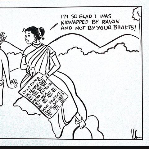 Die Karikatur der Journalistin Swathi Vadlamudi löst in Indien eine kontroverse Debatte aus