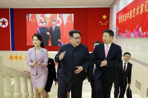Kim Jong Un mit seiner Frau Ri Sol Ju in China