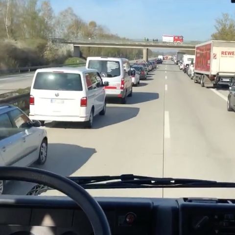 Rettungsgasse THW Freising