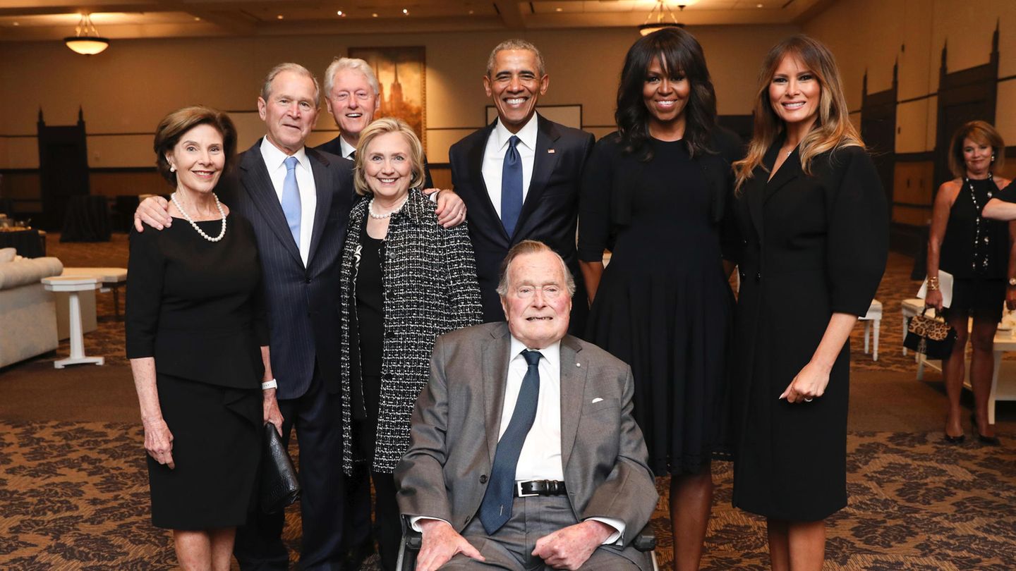 Beisetzung von Barbara Bush - ohne US-Präsident Donald Trump
