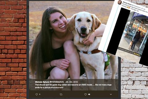 Danielle und ihr Blindenhund Thai