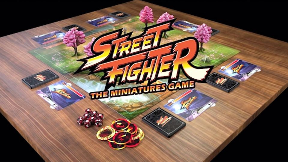 Videospiel "Street Fighter": Spielbrett aufgebaut auf einem Tisch