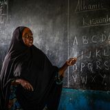 "In der Schule von Kizimkazi Beach Village, wir durften einige Minuten am Untericht teilnehmen.