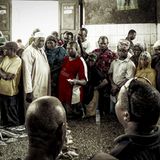 "Auktion in der Fischhalle. Versteigert wurden immer ganze Bündel von Fischen, ich vermute an Wiederverkäufer."