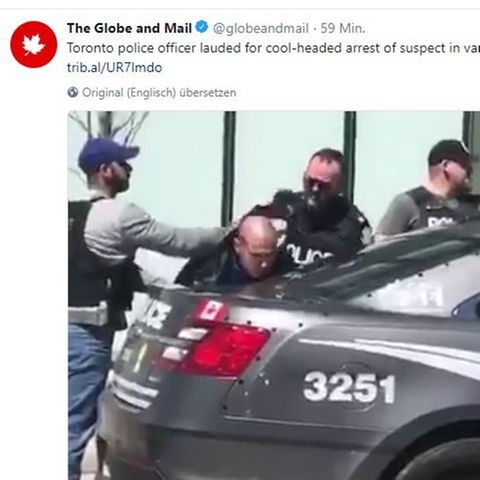 Hier wird der Todesfahrer von Toronto, Alek Minassian, festgenommen