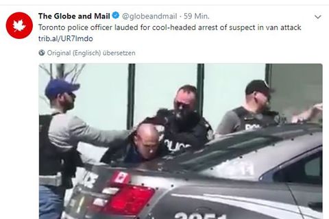 Hier wird der Todesfahrer von Toronto, Alek Minassian, festgenommen