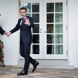 Donald Trump Emmanuel Macron Terrasse