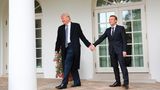 Donald Trump Emmanuel Macron Balkon Oval Office