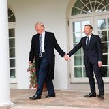 Donald Trump Emmanuel Macron Balkon Oval Office