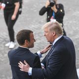 Donald Trump Emmanuel Macron Parade Paris