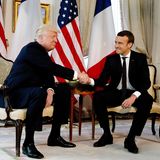 Donald Trump Emmanuel Macron erstes Treffen