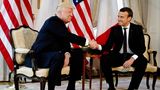Donald Trump Emmanuel Macron erstes Treffen