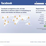 Screenshot von Facebook Deutschland in 2009