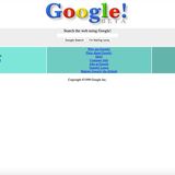 Screenshot von Google.com in 1999