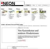 Screenshot von Neon.de in 2007