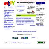 Screenshot von Ebay in 1999