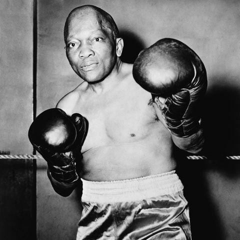 Jack Johnson, hier auf einem Bild von etwa 1930, war der erste afroamerikanische Schwergewichtsweltmeister im Boxen