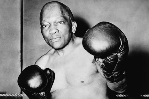 Jack Johnson, hier auf einem Bild von etwa 1930, war der erste afroamerikanische Schwergewichtsweltmeister im Boxen