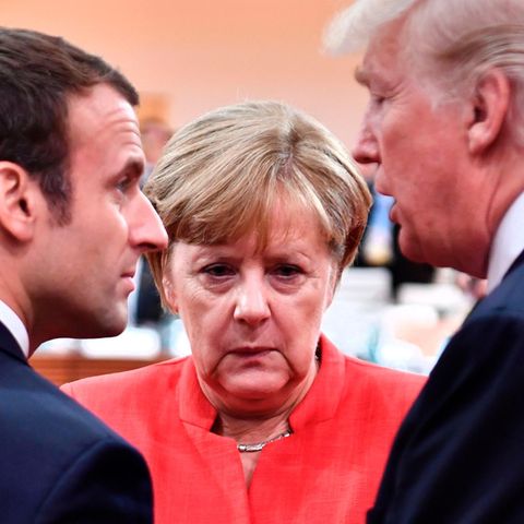 Donald Trump Angela Merkel Emmanuel Macron
