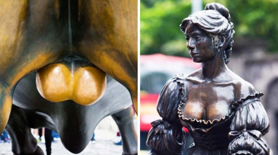 Statuen werden häufig an ihren intimsten Stellen angefasst Statuen werden häufig an ihren intimsten Stellen angefasst