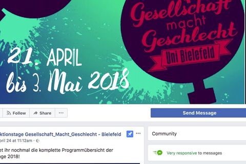 Screenshot der Facebook-Seite