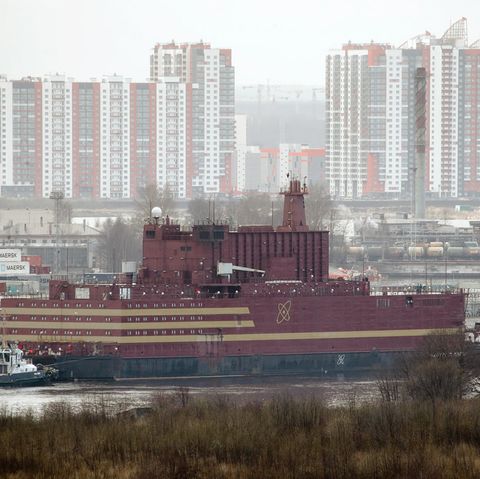 Die "Akademik Lomonossow", das erste schwimmende russische Atomkraftwerk.