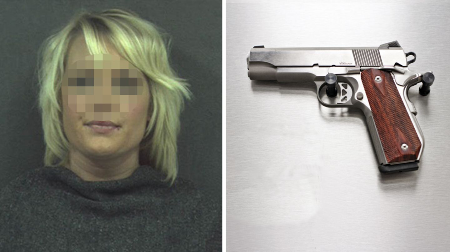 In der Vagina der 27-jährigen US-Amerikanerin wurde eine geladene Handfeuerwaffe gefunden