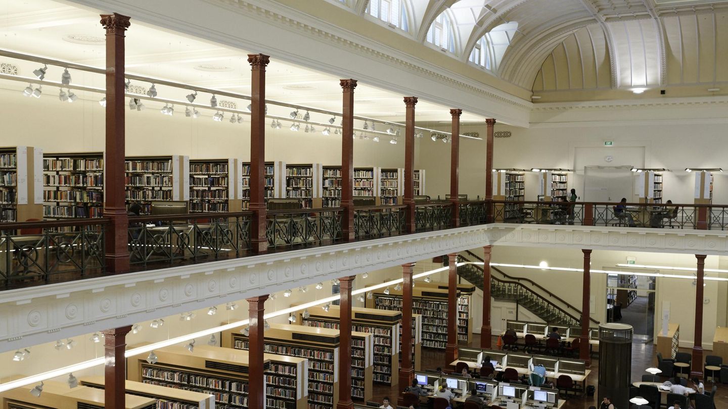 Der Lesesaal der Universitätsbibliothek in Melbourne