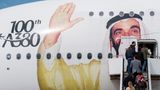 Die A380 von Emirates war in diesem Jahr eine besondere Maschine: das 100. Exemplar dieses Typs, das an die Airline ausgeliefert wurde. Auf dem Rumpf winkt Sheikh Zayed bin Sultan Al Nahyan, der Gründungsvater der Vereinigten Arabischen Emirate.